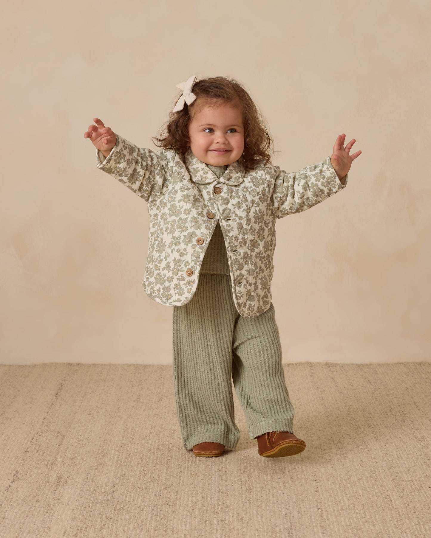 Quincy Mae Ruffle Cozy Set in Fern