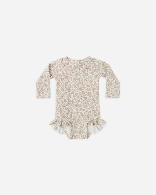 Quincy Mae Olivia Rashguard One-piece in Dahlia