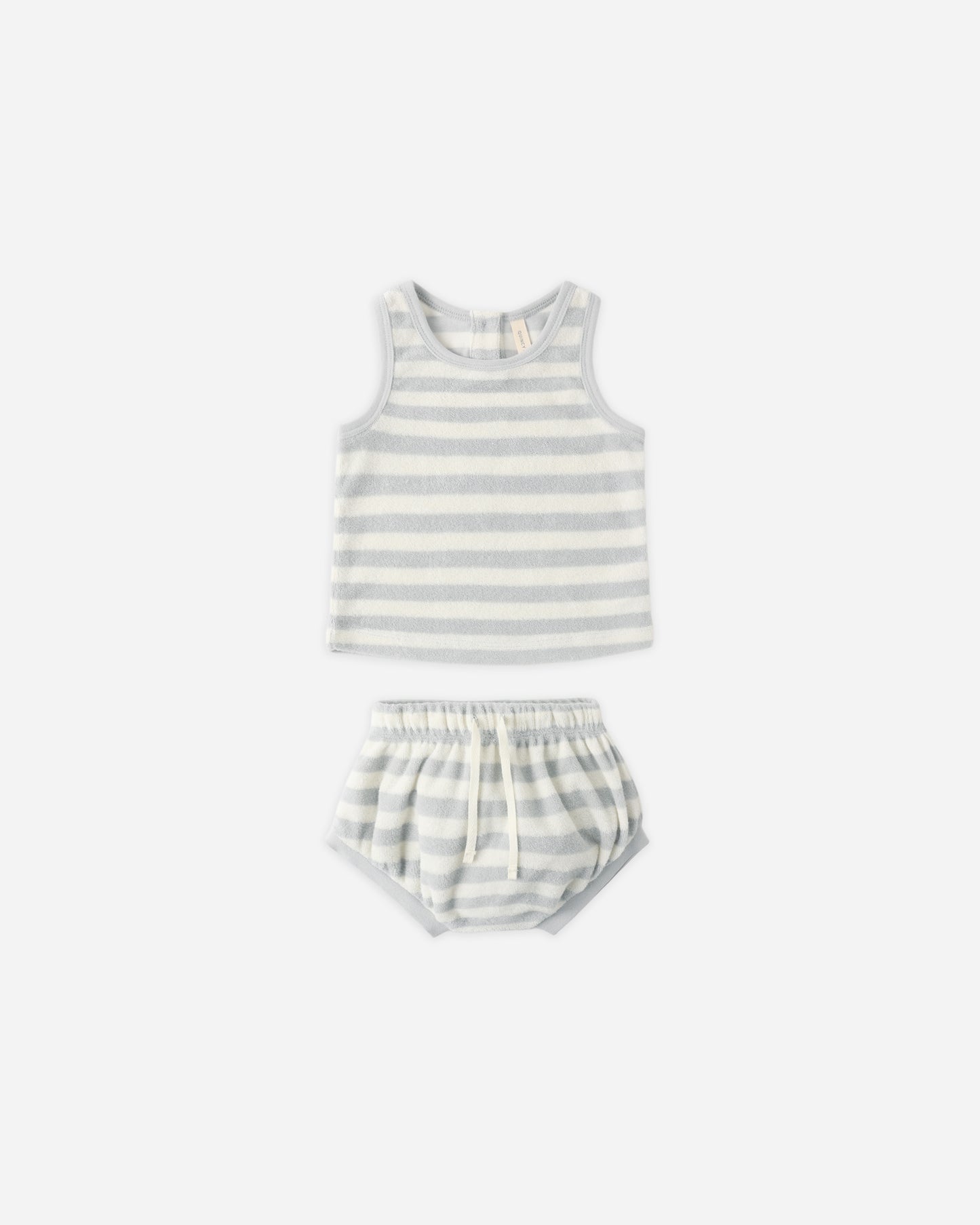 Quincy Mae Terry Tank & Short Set in Sky Stripe