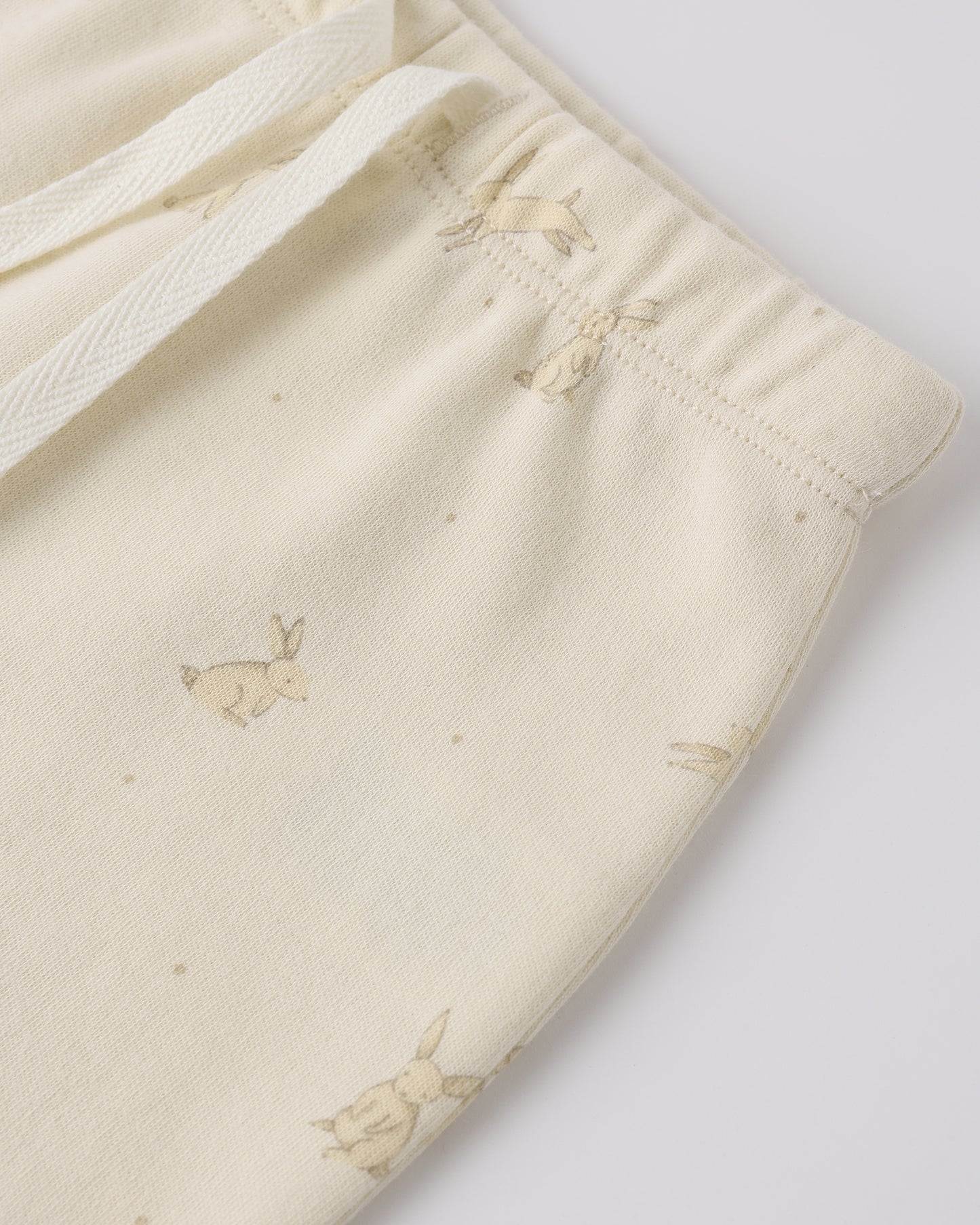 Quincy Mae Wrap Top & Footed Pant Set in Bunnies