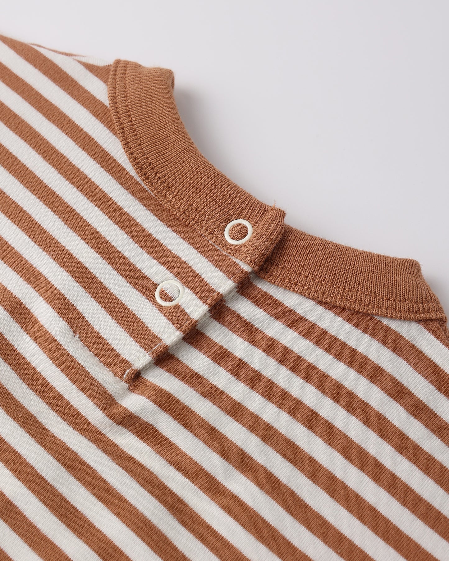 Quincy Mae Relaxed Bubble Romper in Poppy Stripe