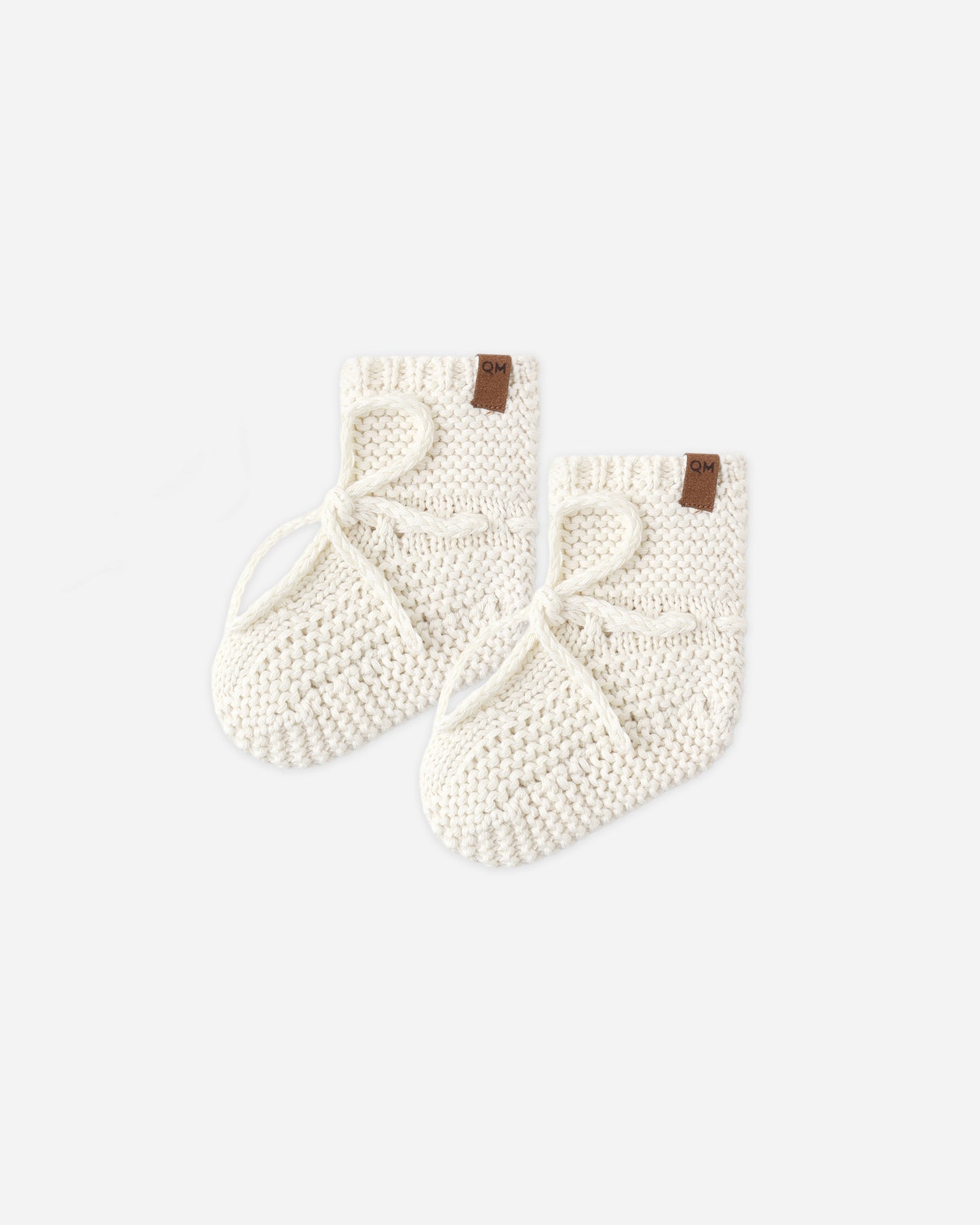 Quincy Mae Knit Booties in Natural