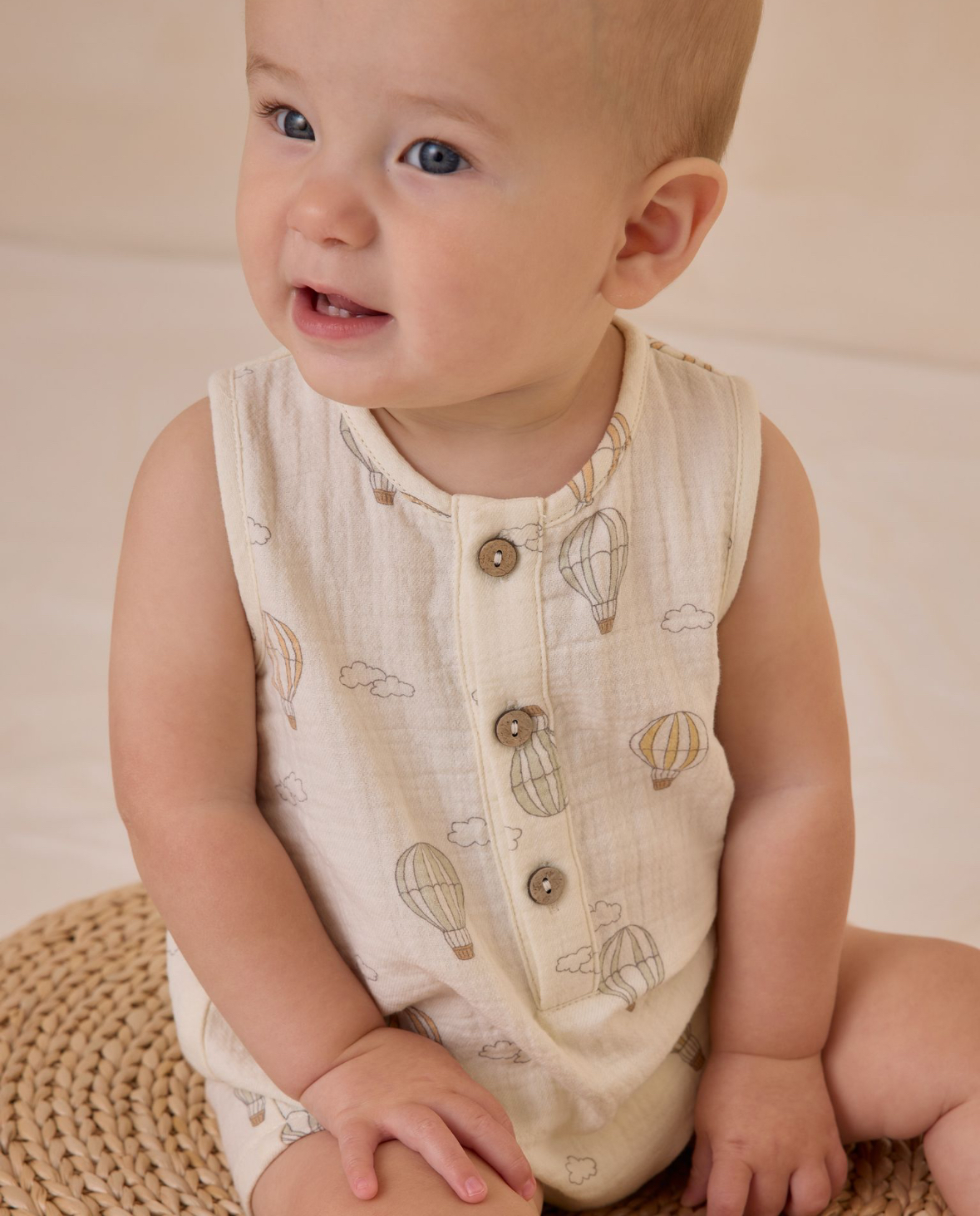 Quincy Mae Jack Romper in Hot Air Balloons