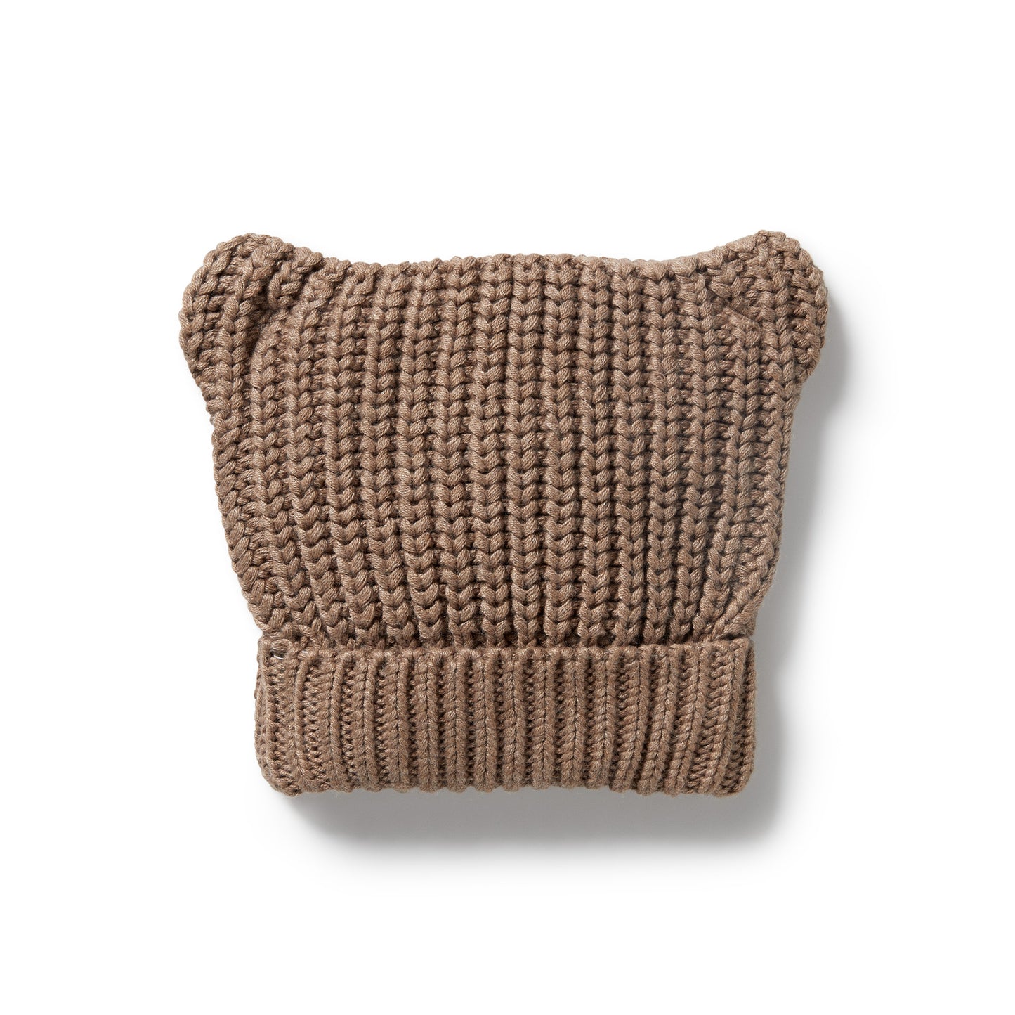 Wilson & Frenchy Knit Bear Hat in Coco Speckle