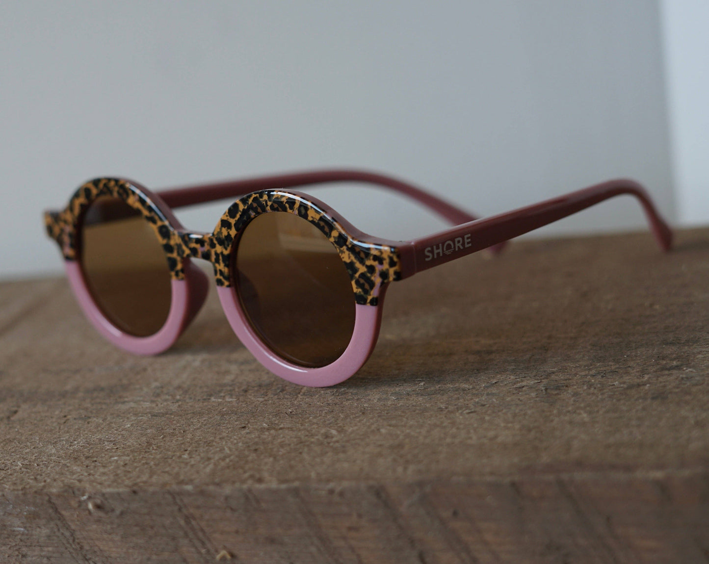 Shore Apparel Sunglasses in Mauve Leopard