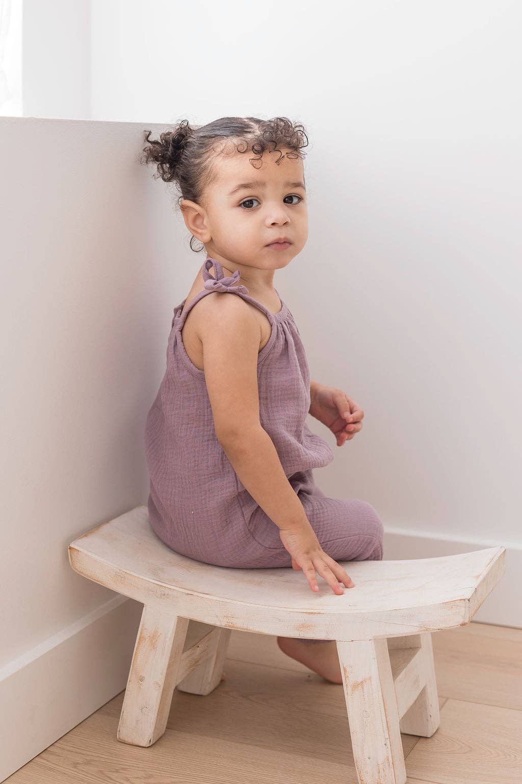 Mila & Co. Sleeveless Bow Strap Jumpsuit in Lilac