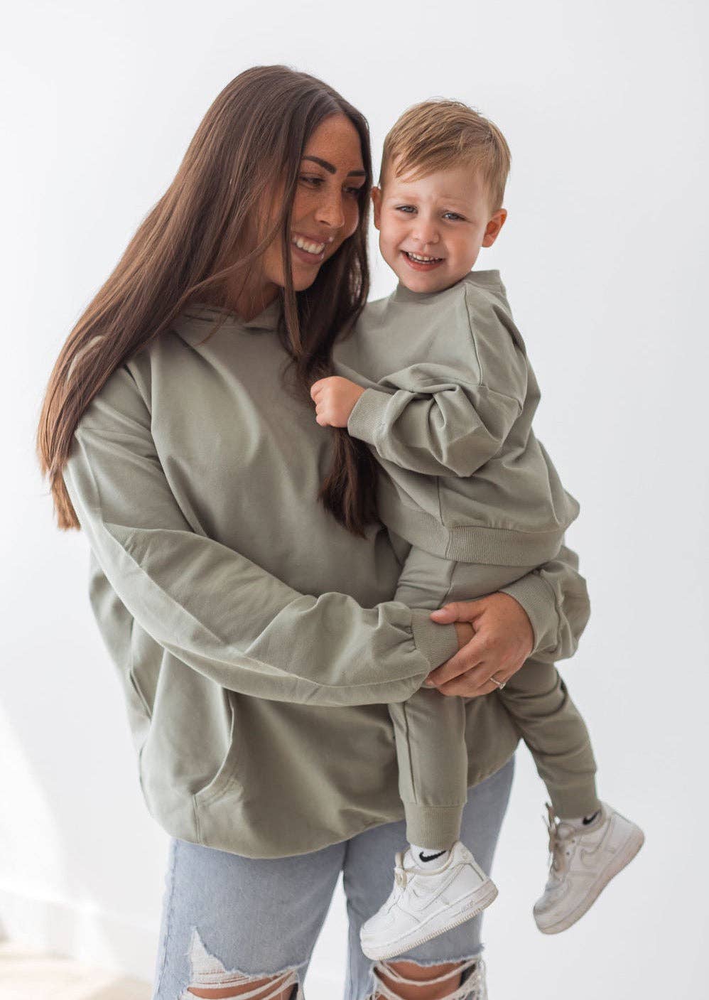 Mila & Co. Sweatshirt & Jogger Set in Basil