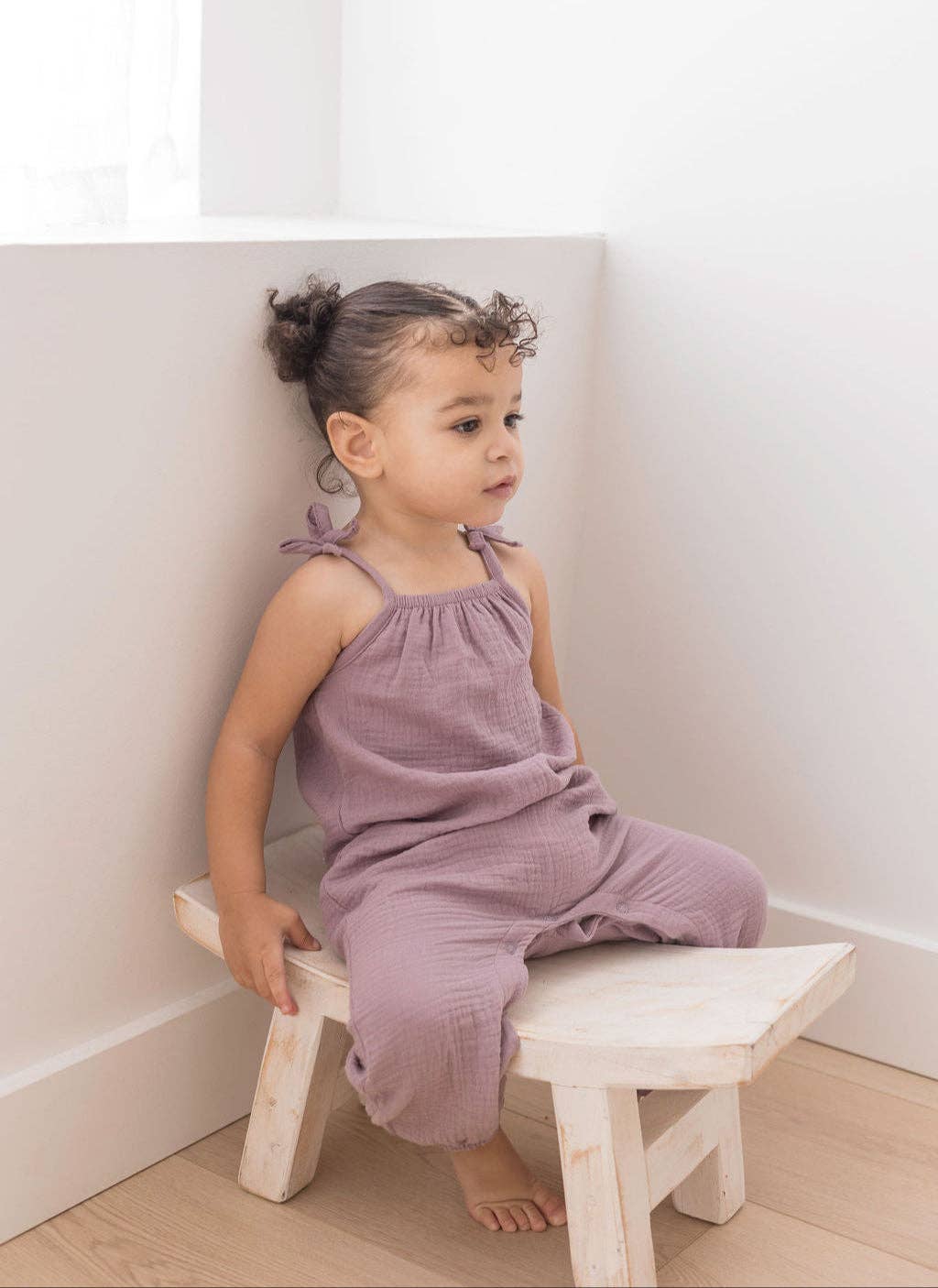 Mila & Co. Sleeveless Bow Strap Jumpsuit in Lilac