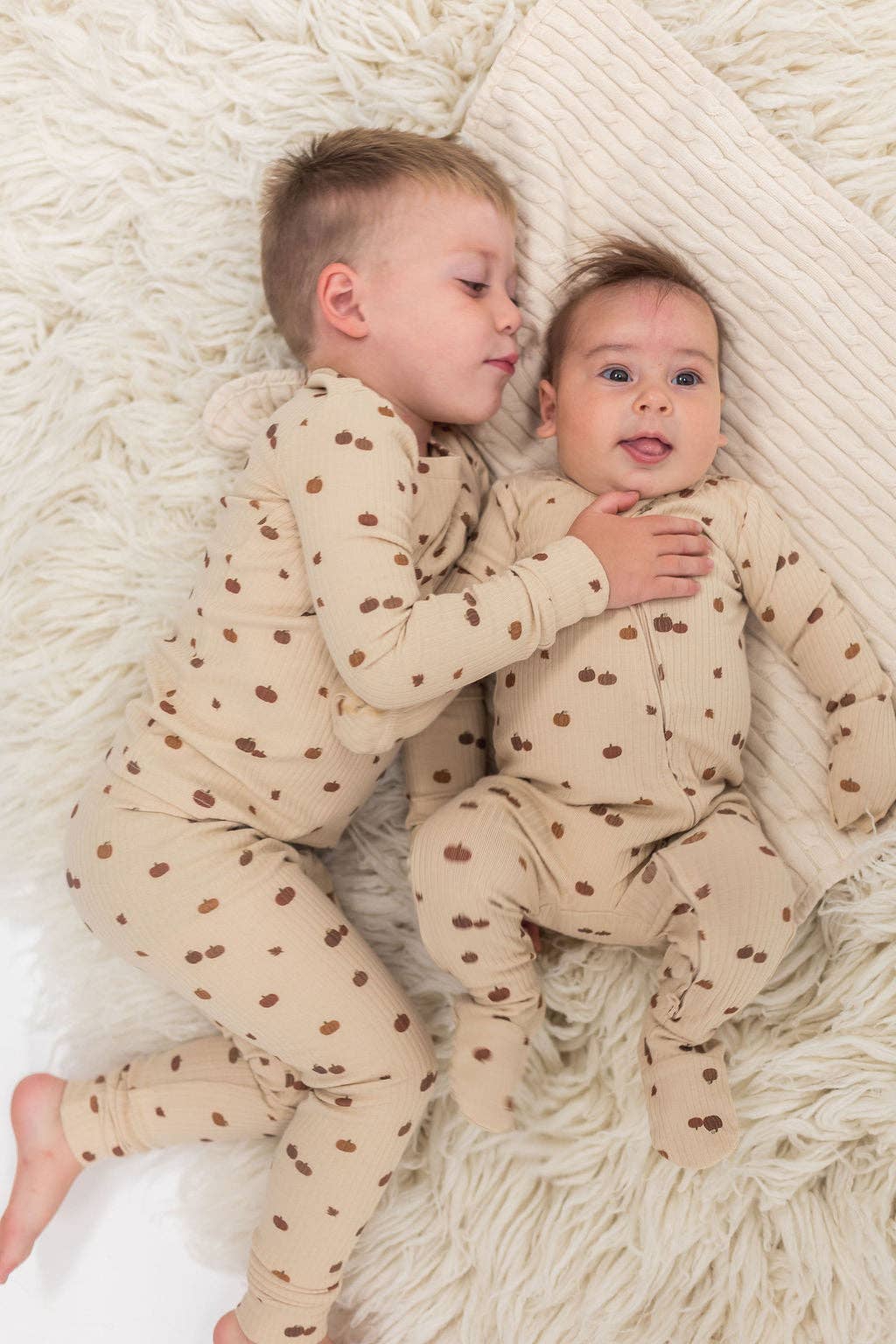 Mila & Co. Ribbed Lounge Set in Pumpkin