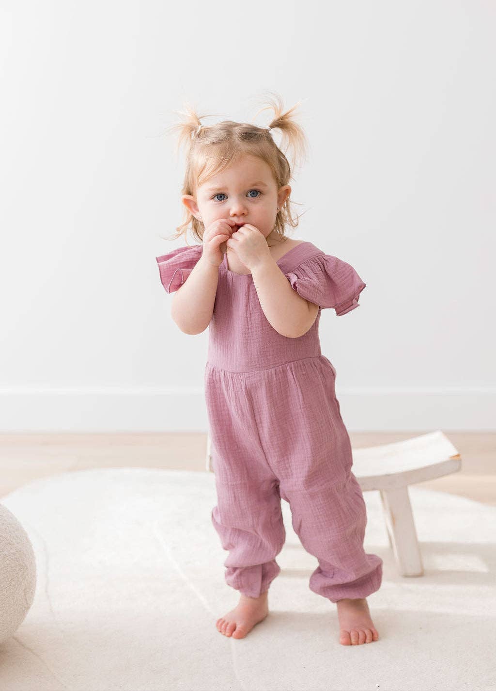 Mila & Co. Flutter Jumpsuit in Mauve