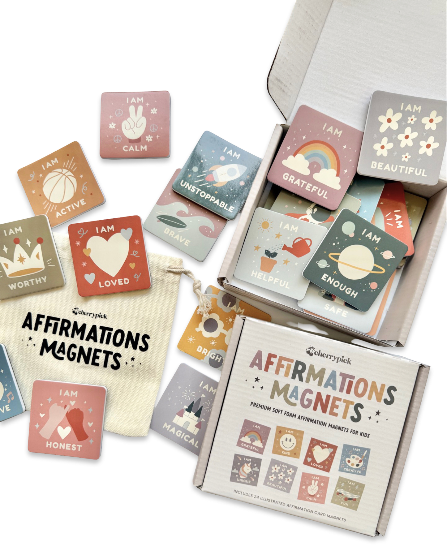Cherrypick “Affirmations” Soft Foam Magnetic Set