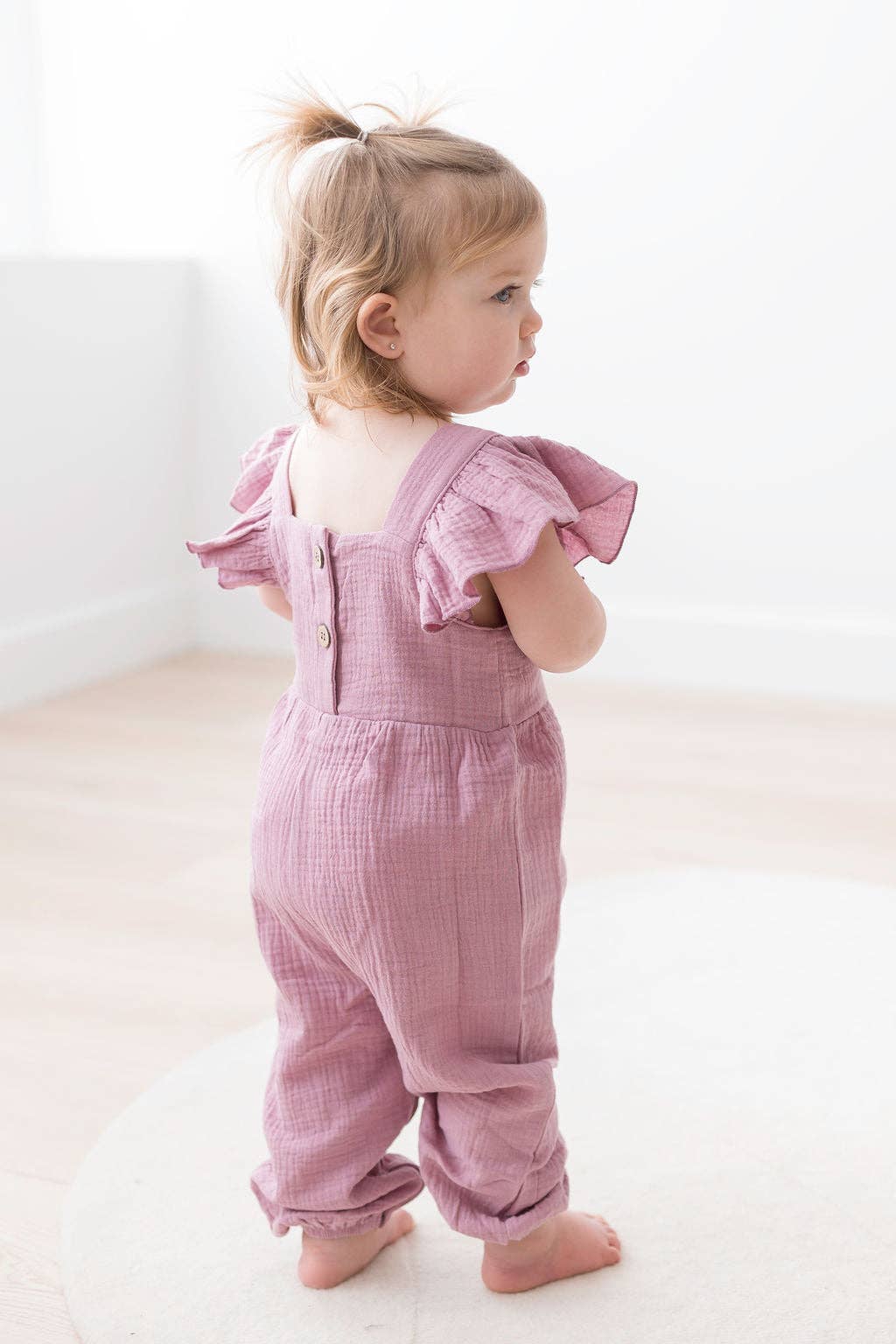 Mila & Co. Flutter Jumpsuit in Mauve