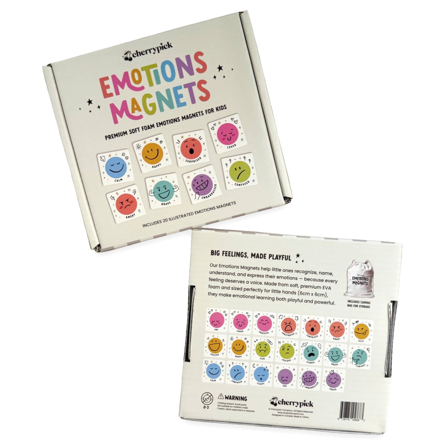 Cherrypick “Emotions” Soft Foam Magnet Set
