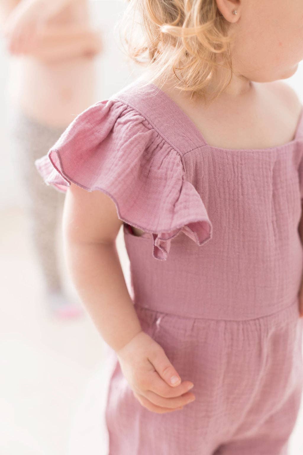 Mila & Co. Flutter Jumpsuit in Mauve