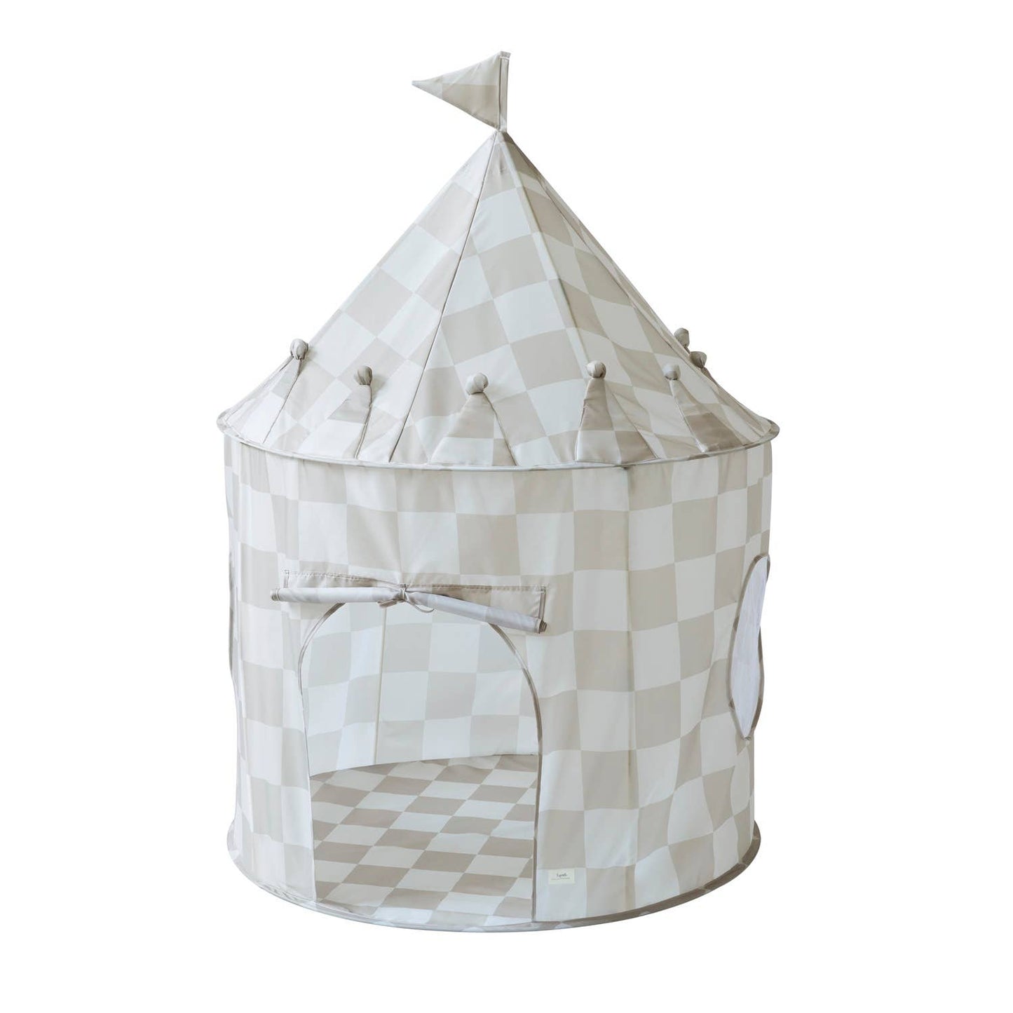 3 Sprouts Castle Play Tent in Checkerboard Beige