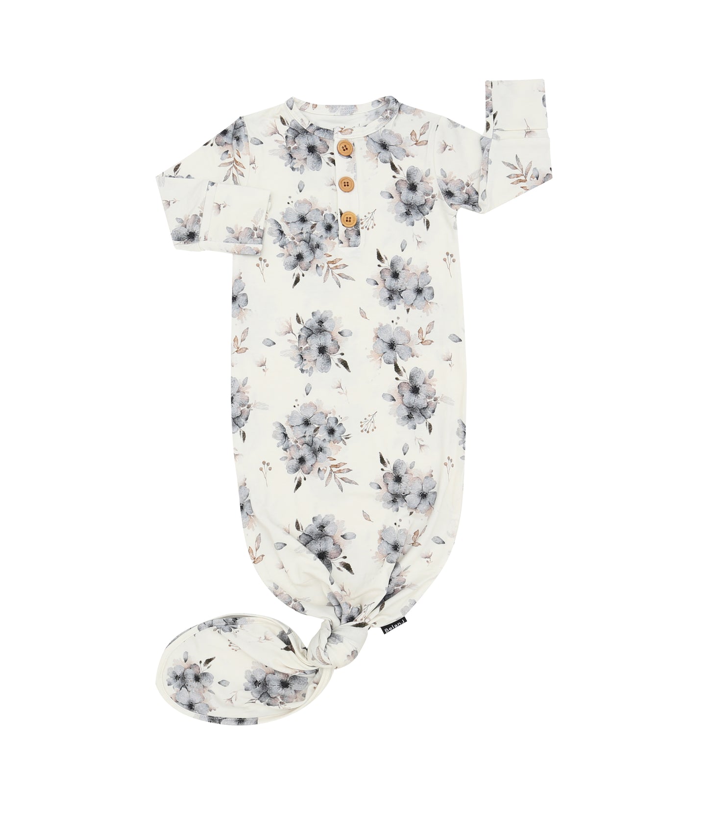 Belan J Knotted Sleep Gown in Frosty Floral