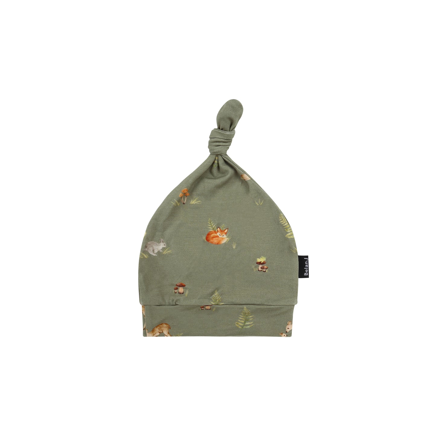 Belan J Knotted Infant Hat in Forest Friends