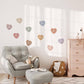 Cherrypick Peel & Stick Fabric Wall Stickers - Affirmation Candy Hearts (Muted)