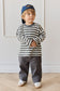 Jamie Kay Organic Cotton Waffle Leith Long Sleeve Top in Oliver Stripe Atlantic/Cloud