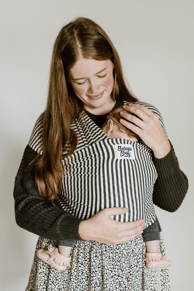 Beluga Baby - Lori Beluga Wrap- Charcoal Stripe