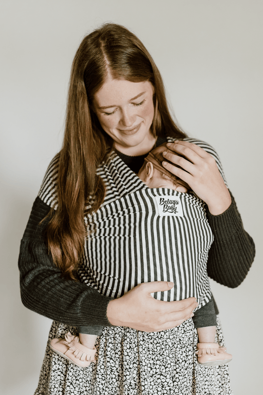 Beluga Baby - Lori Beluga Wrap- Charcoal Stripe