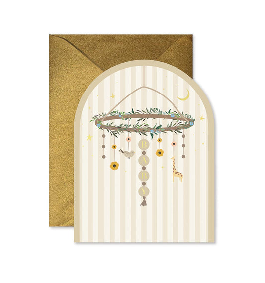 Ginger P. Designs - Baby Mobile Arch Greeting Card
