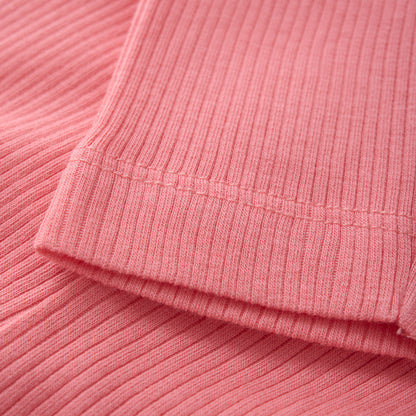 Minymo Ribbed Leggings in Strawberry Pink
