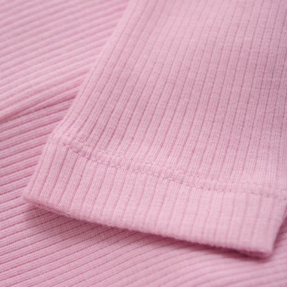 Minymo Ribbed Leggings in Light Rose