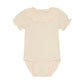 Minymo Collared Bodysuit in White Swan
