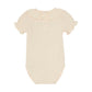 Minymo Collared Bodysuit in White Swan
