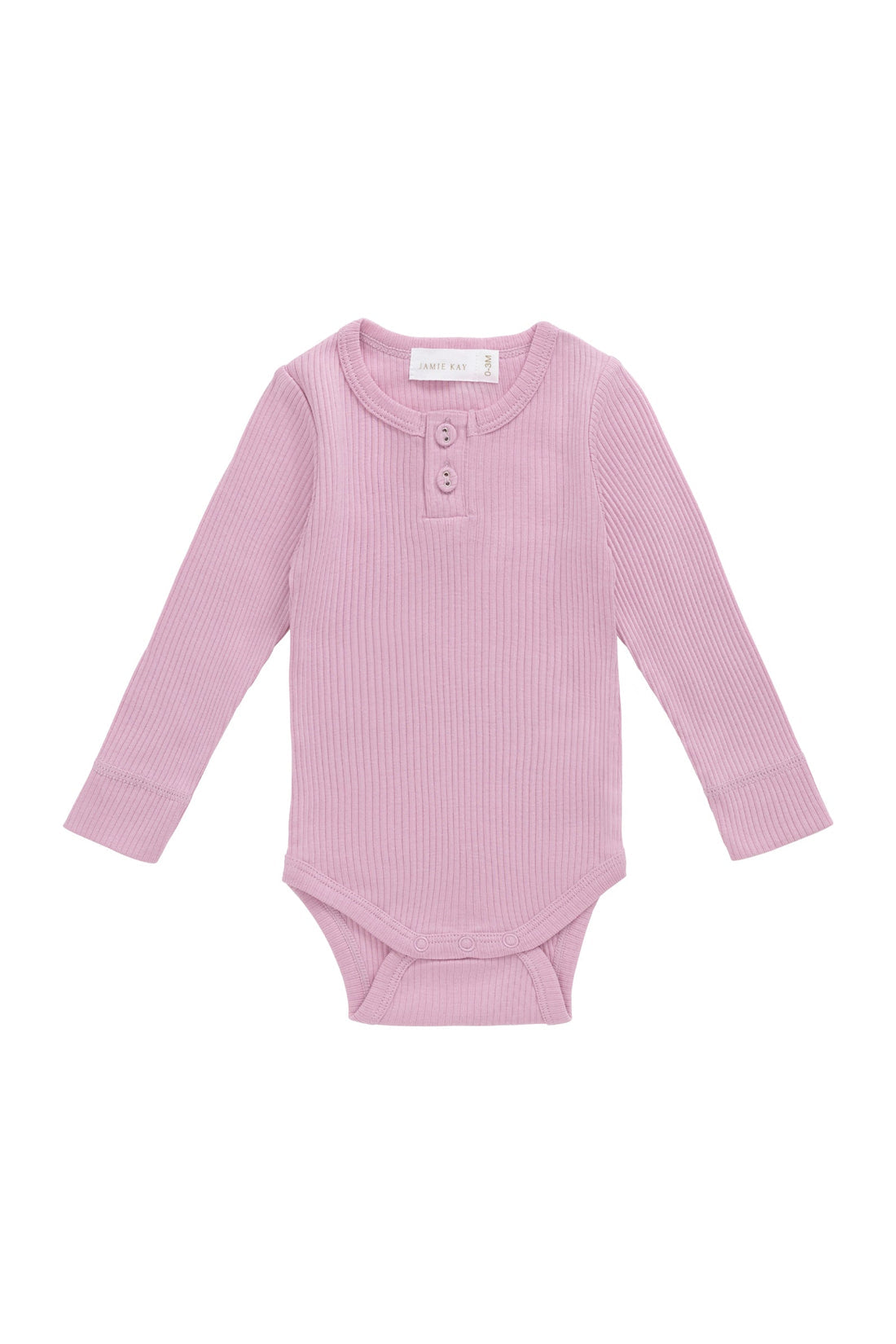Jamie Kay Organic Cotton Modal Long Sleeve Bodysuit in Dahlia