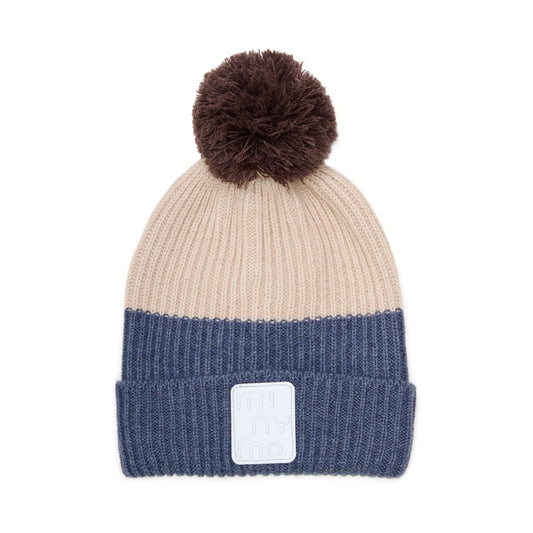 Minymo Pom Beanie in Navy