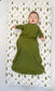 Belan J Ribbed Bamboo Fitted Crib Sheet in Misty Forest
