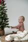 Pip + Phee Ribbed Bamboo Footed Sleeper in Amber Gingham