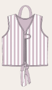 Current Tyed Swim Vest in Purple Stripes
