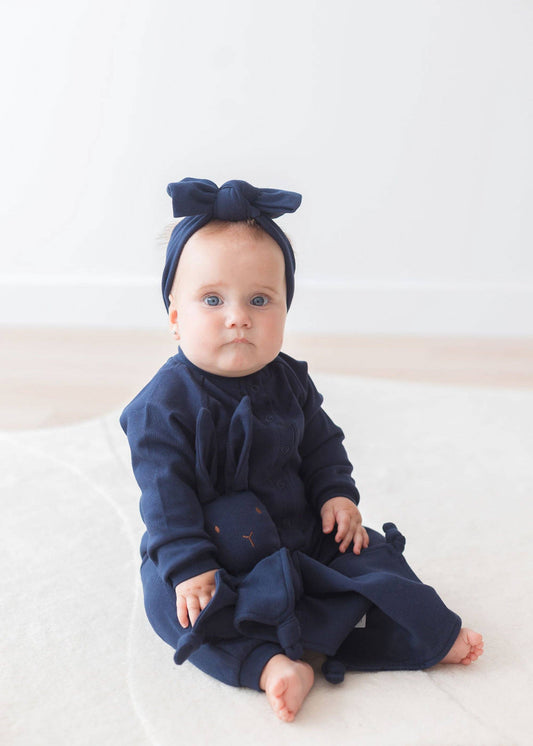 Mila & Co. Brushed Headband in Deep Blue