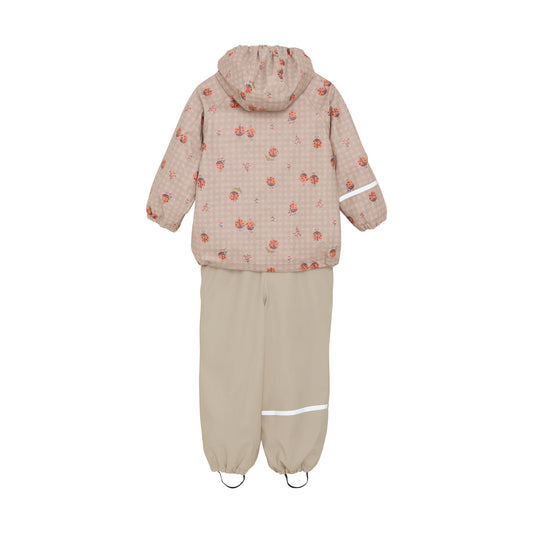 CeLaVi Fleece Lined Rainwear Set in Nasturtium
