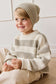 Jamie Kay Johan Knit Jumper in Wide Knit Stripe Cloud/Raindance