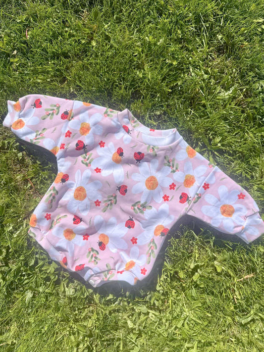 Reeses Little Pieces “Ladybug Floral” Romper