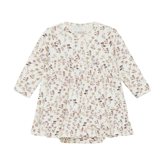 Fixoni Bodysuit Baby Dress in Autumn Floral