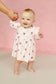 Coccoli Modal Long Sleeve Dress in Hearts on Pink