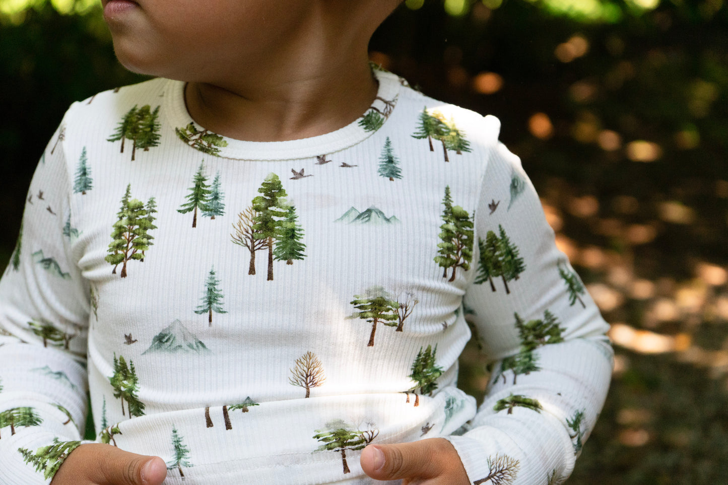 Belan J 2 Piece PJ Set in Misty Forest