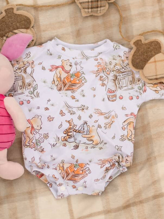 Reese’s Little Pieces Winnie the Pooh Long Sleeve Romper