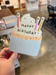 Ginger P. Designs - Birthday Cupcake die-cut folded Greeting Card