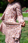 Belan J Long Sleeve Twirl Dress in Velvet Garden