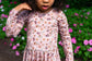 Belan J Long Sleeve Twirl Dress in Velvet Garden