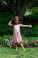 Belan J Long Sleeve Twirl Dress in Velvet Garden