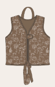 Current Tyed Swim Vest in California Brown