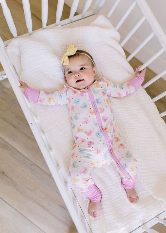 Ollie Jay Zippy Bamboo Sleeper in Candy Heart