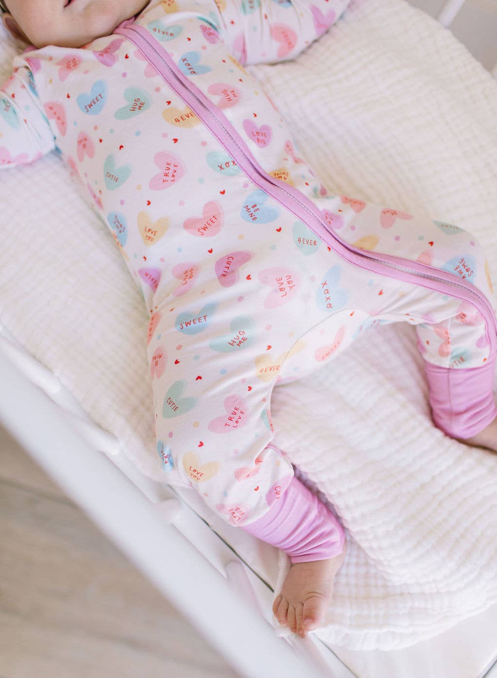 Ollie Jay Zippy Bamboo Sleeper in Candy Heart